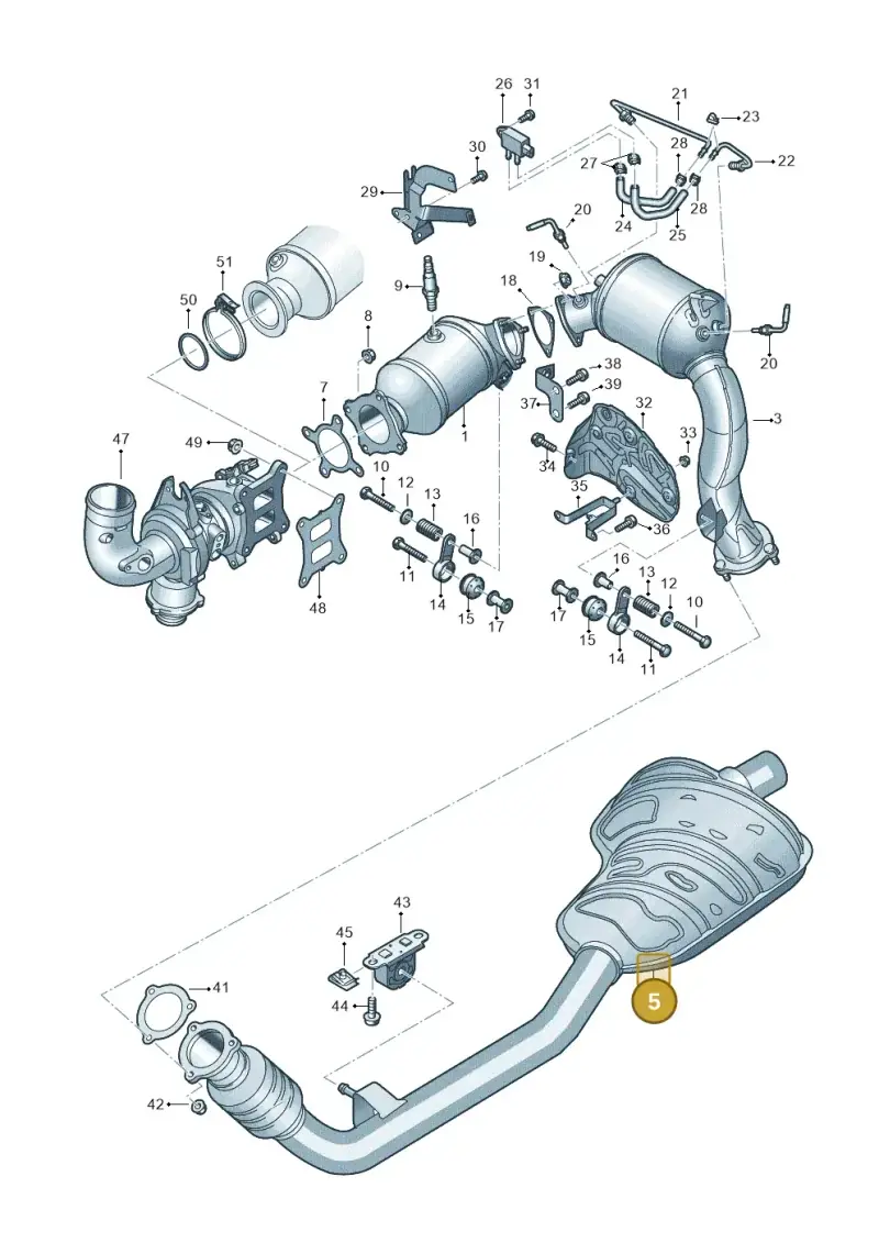 4K0253300L — Audi A6 (2018-2025) diagram 896253530, position 5