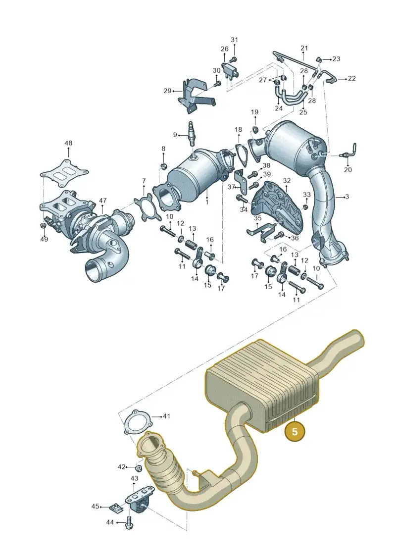4K0253300P — Audi A6 (2018-2025) diagram 435253370, position 5