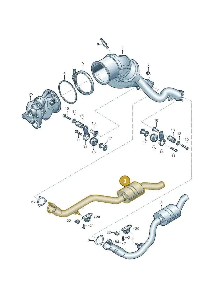 4K0253350AB — Audi A6 (2018-2025) diagram 435253450, position 3