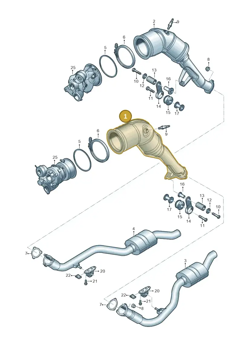 4K0254200B — Audi A6 (2018-2025) diagram 435253430, position 1