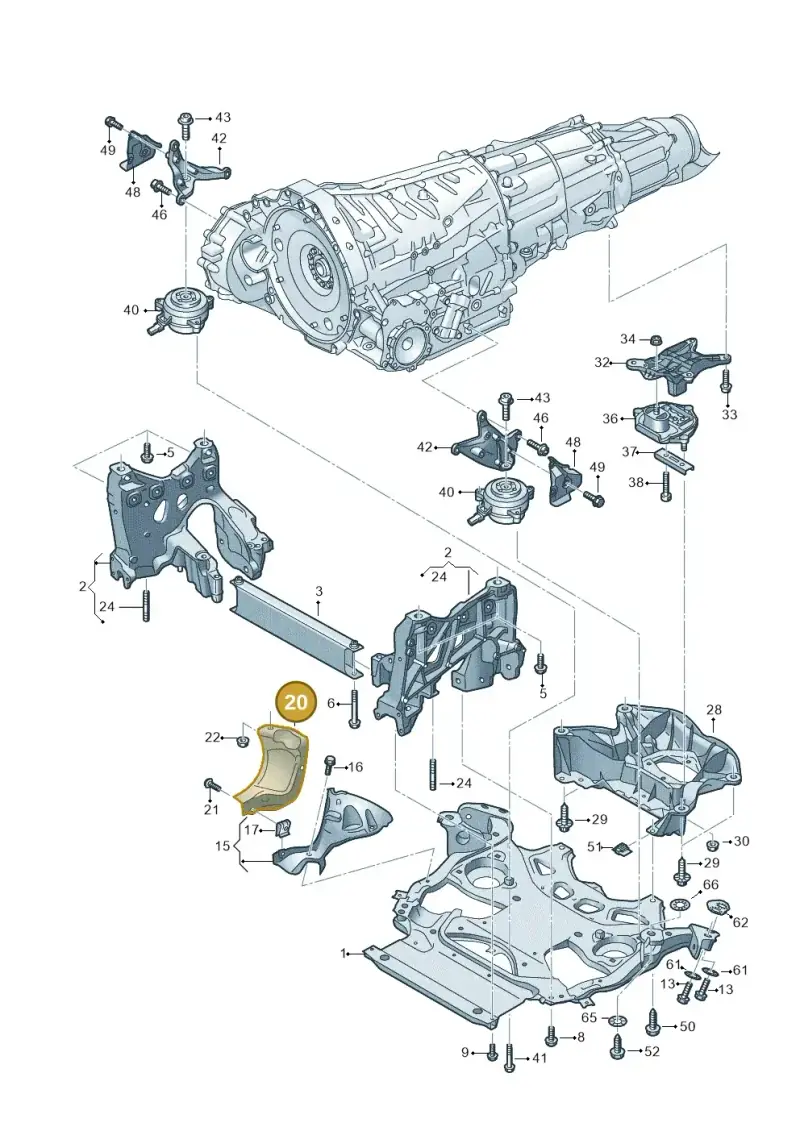 4K0399546A — Audi RS6 Avant (2019-2025) diagram 537399000, position 20