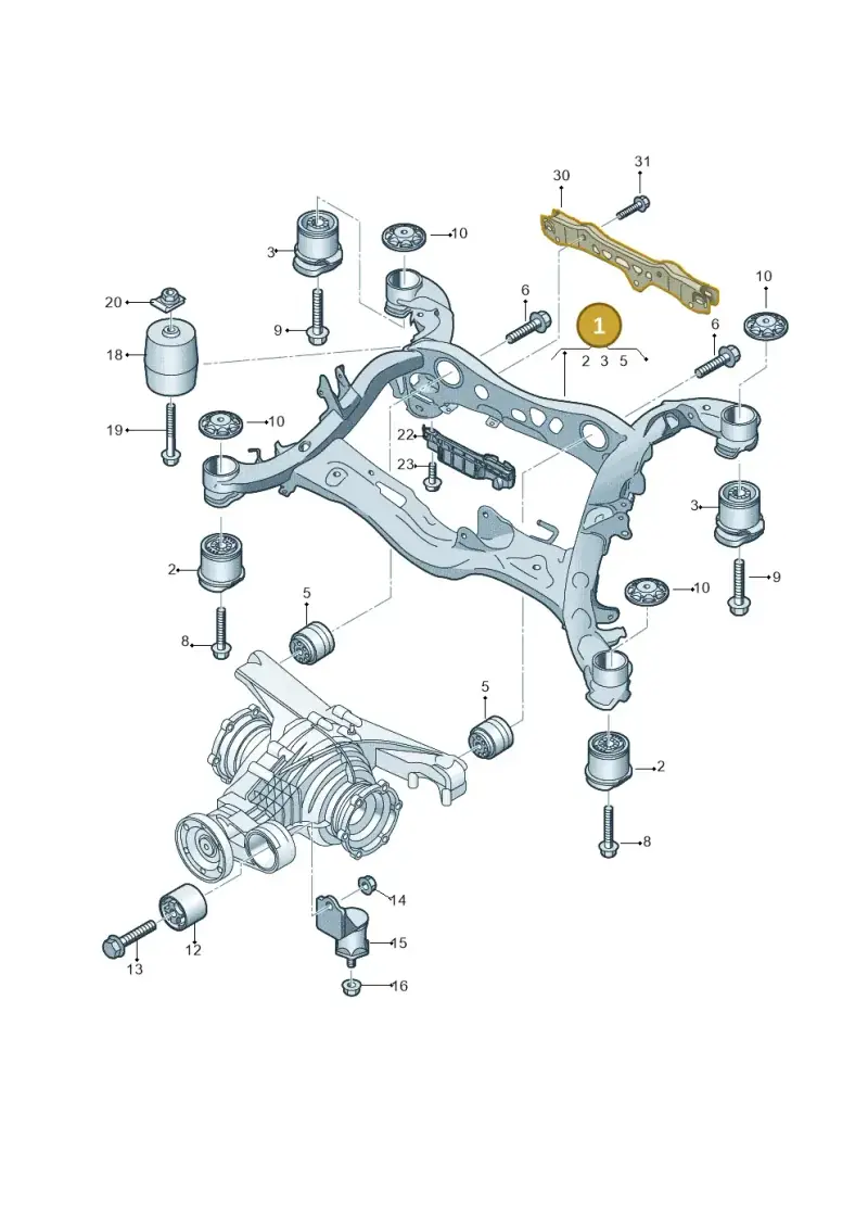 4K0505235AS — Audi A6 (2018-2025) diagram 430505010, position 1