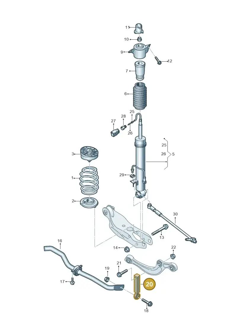 4K0505465 — Audi RS6 Avant (2019-2025) diagram 537511100, position 20