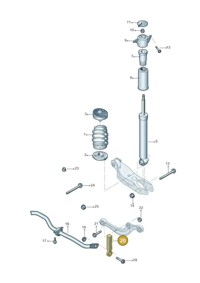 4K0505465 — Audi A6 L 2.0 (2018-) diagram 577511000, position 20