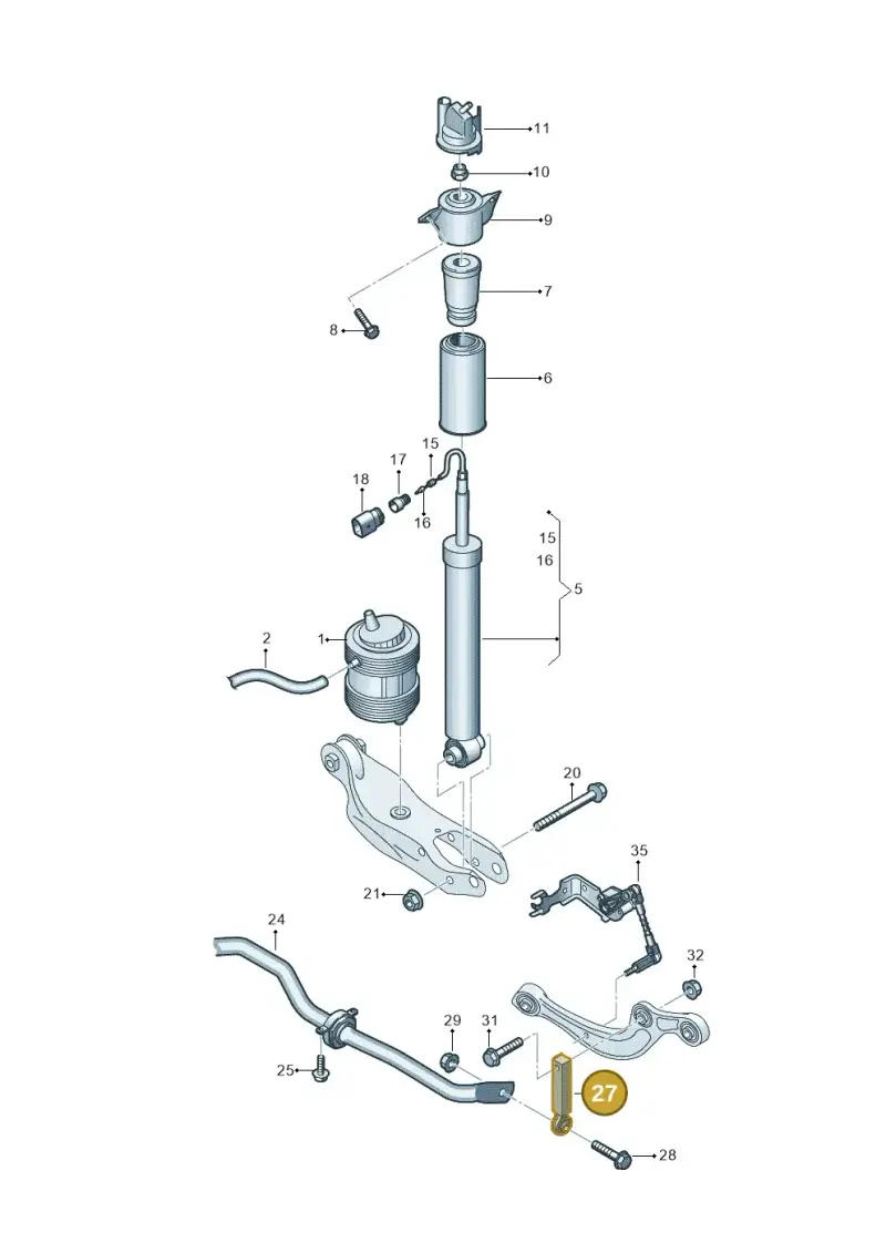 4K0505465 — Audi RS6 Avant (2019-2025) diagram 896511150, position 27