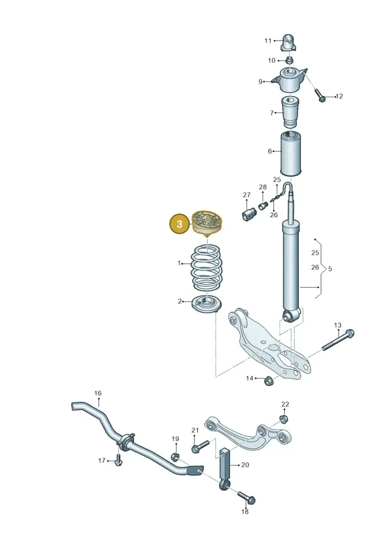 4K0512149F — Audi A5 Limousine (2024-2025) diagram 849511040, position 3