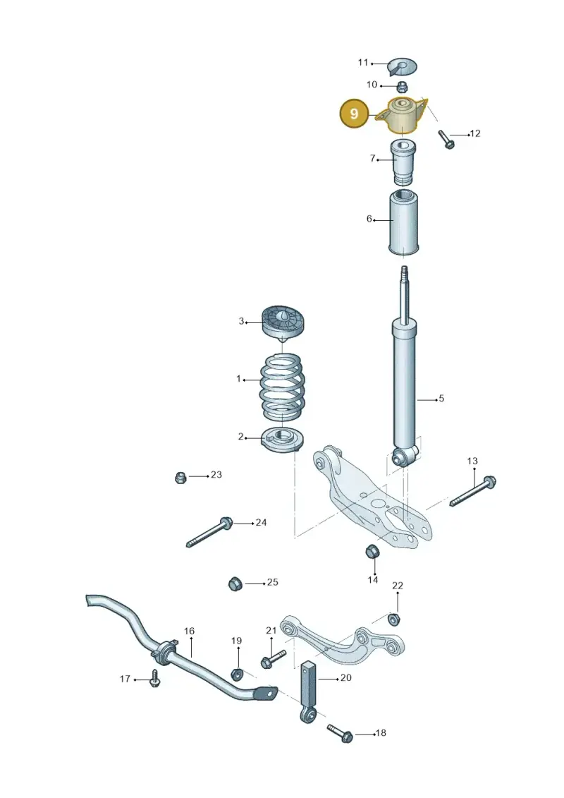 4K0513353 — Audi A6 L 2.0 (2018-) diagram 577511000, position 9