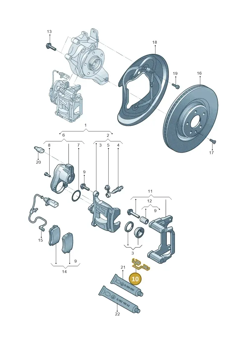 4K0615231A — Audi Q5 qu. 2.0 (2018-) diagram 428615065, position 10