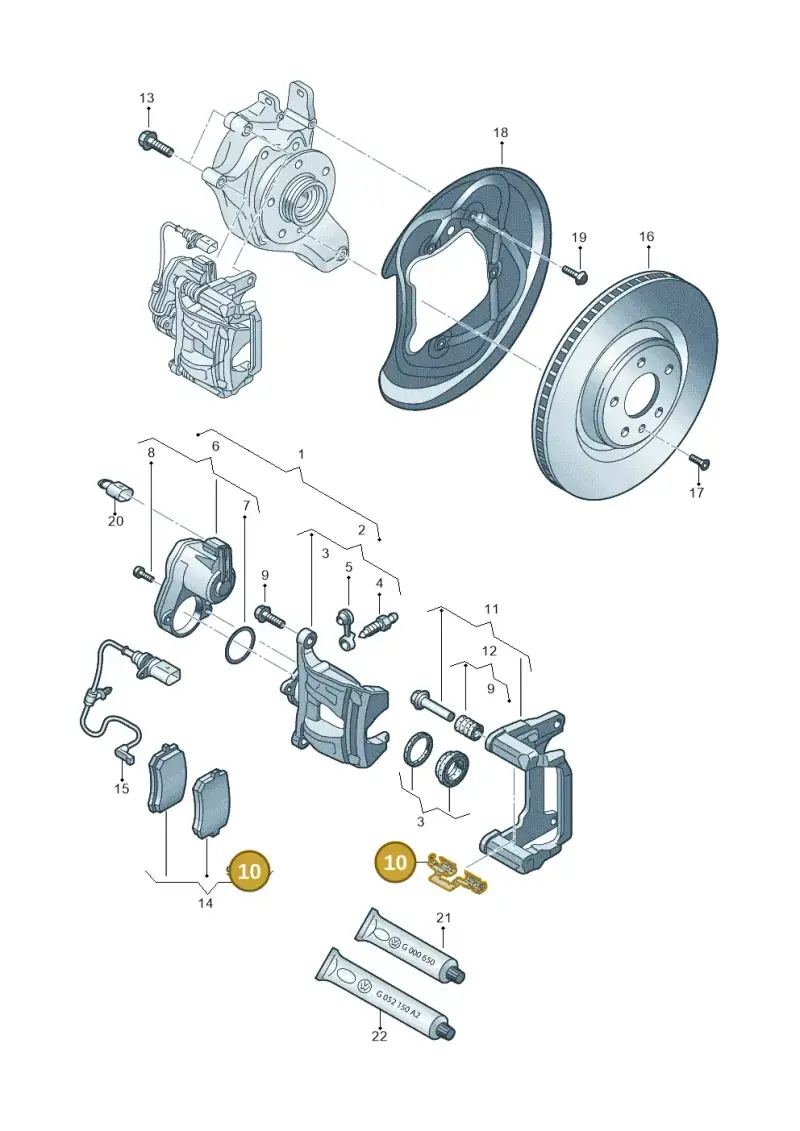 4K0698231 — Audi A6 (2018-2025) diagram 849615600, position 10