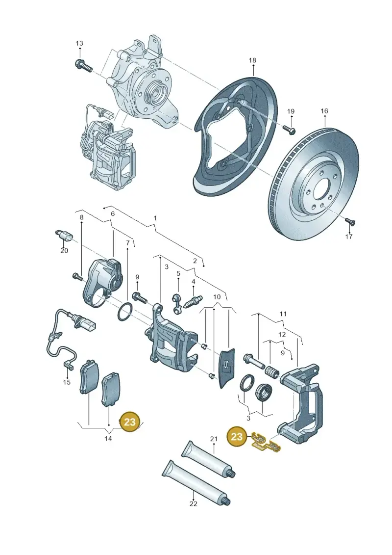 4K0698231A — Audi RS4 Avant (2017-) diagram 838615600, position 23