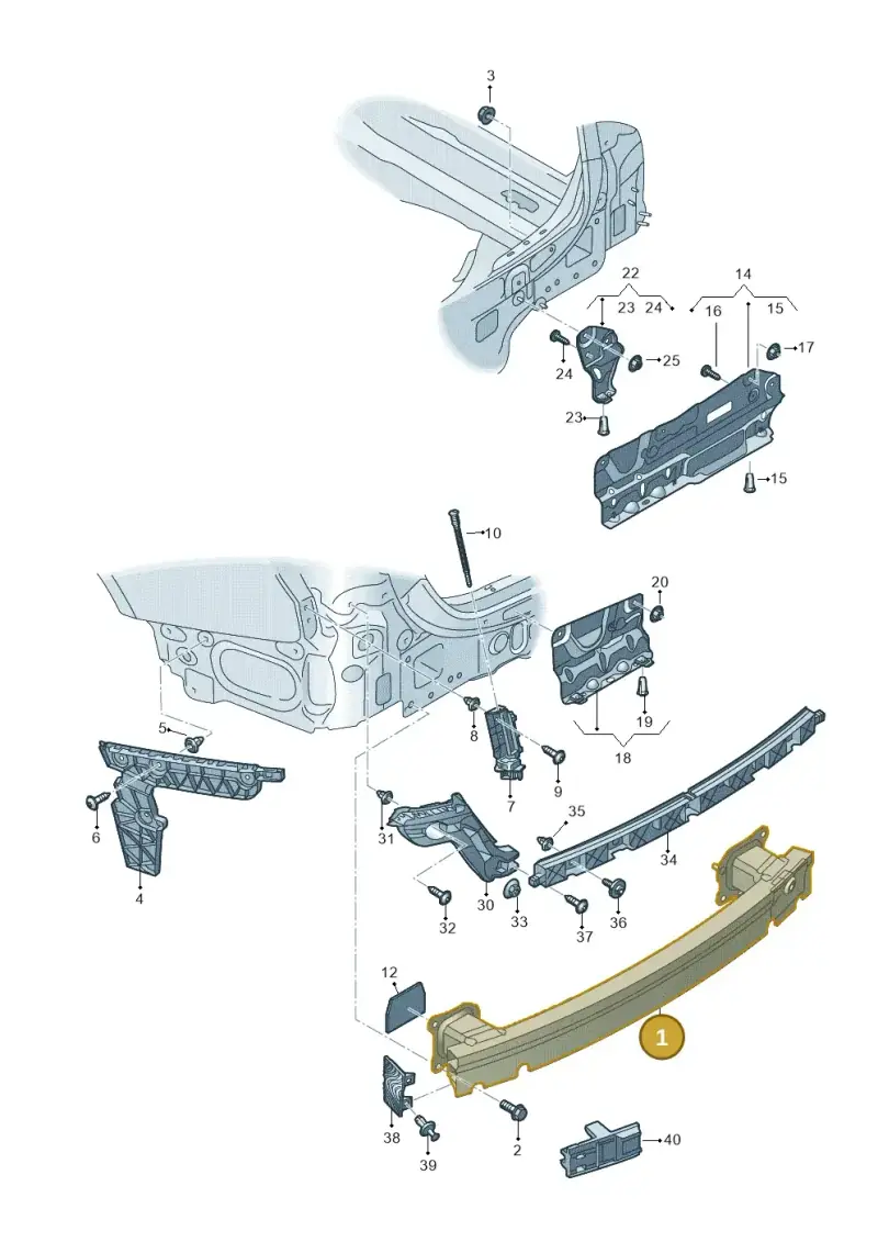 4K0807309 — Audi RS6 Avant (2019-2025) diagram 430807050, position 1