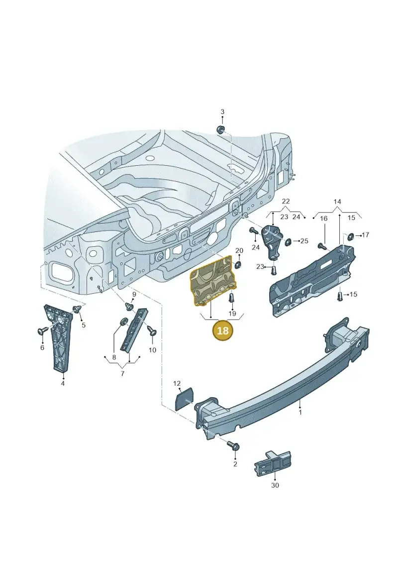 4K0807329 — Audi A7 Sportback (2018-2025) diagram 435807500, position 18