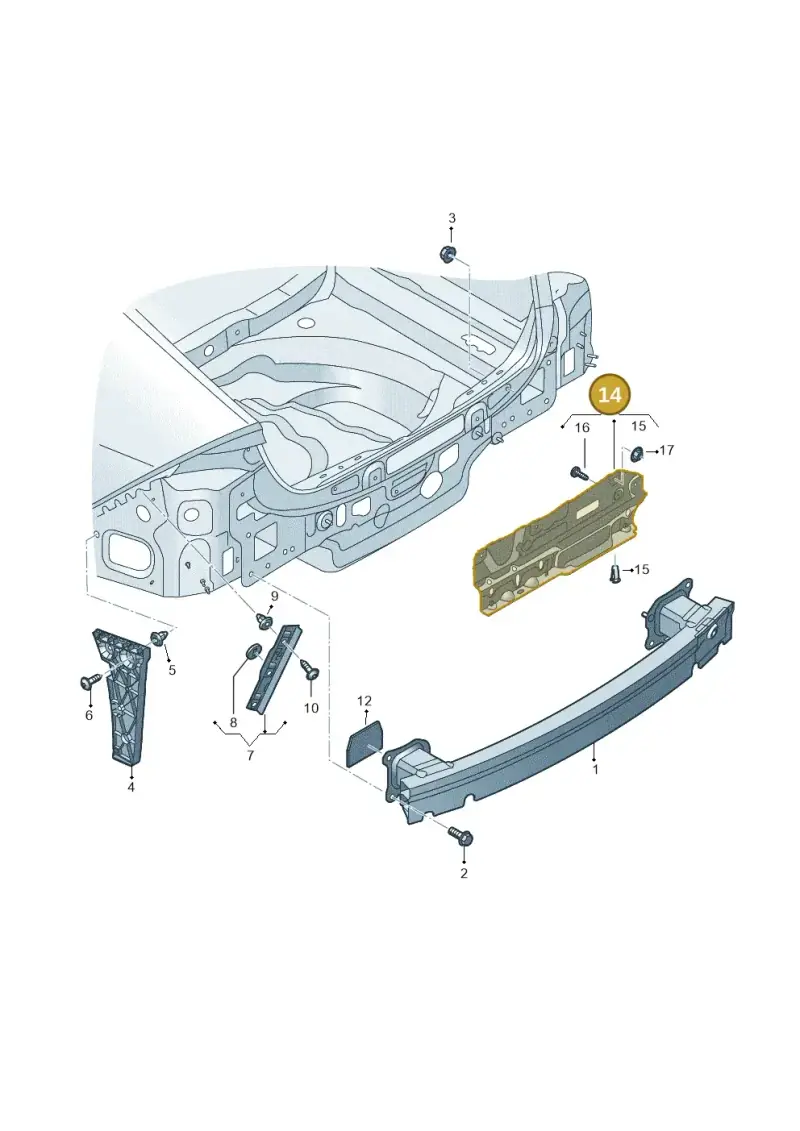 4K0807329A — Audi RS7 Sportback (2019-) diagram 538807500, position 14