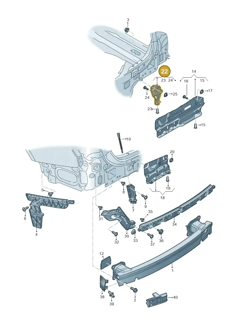4K0807330 — Audi RS6 Avant (2019-) diagram 430807050, position 22
