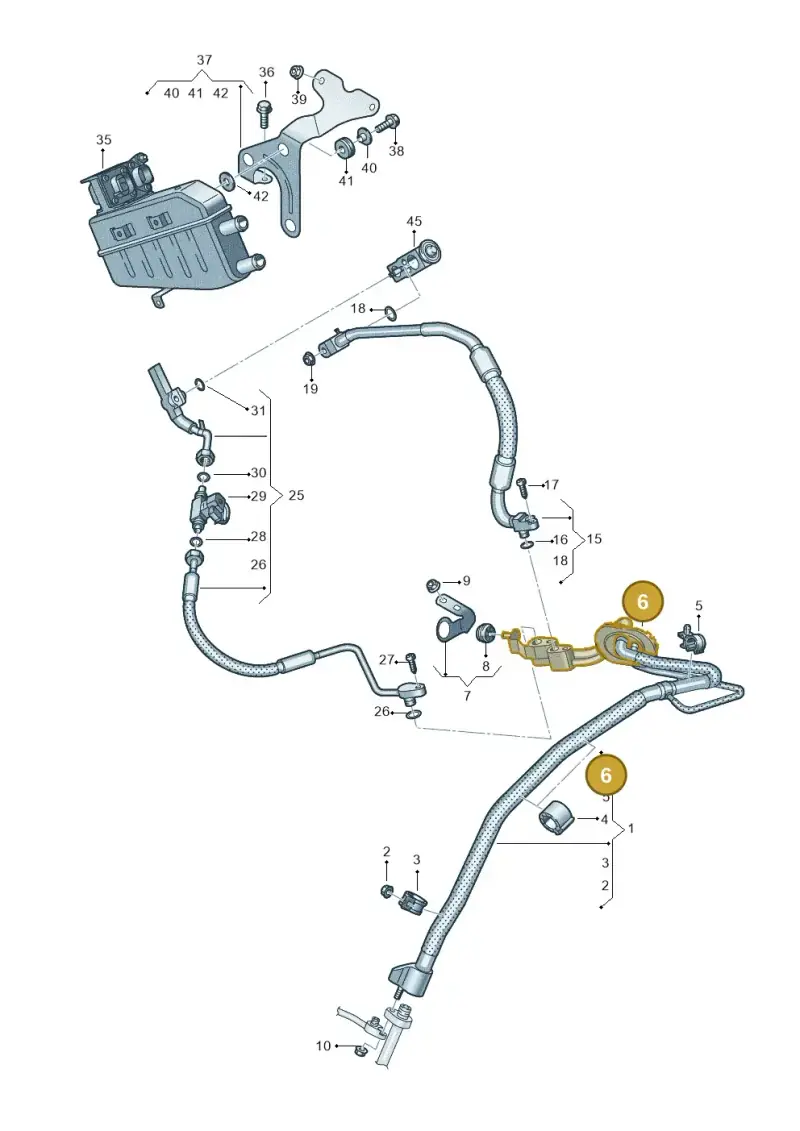 4K0816126J — Audi A6 (2018-2025) diagram 435260850, position 6