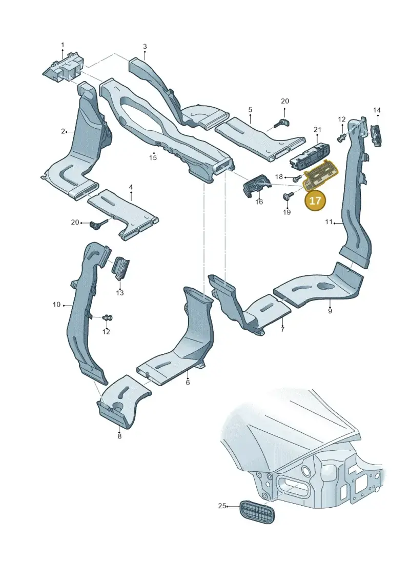 4K0819203D — Audi RS6 Avant (2019-2025) diagram 435819020, position 17
