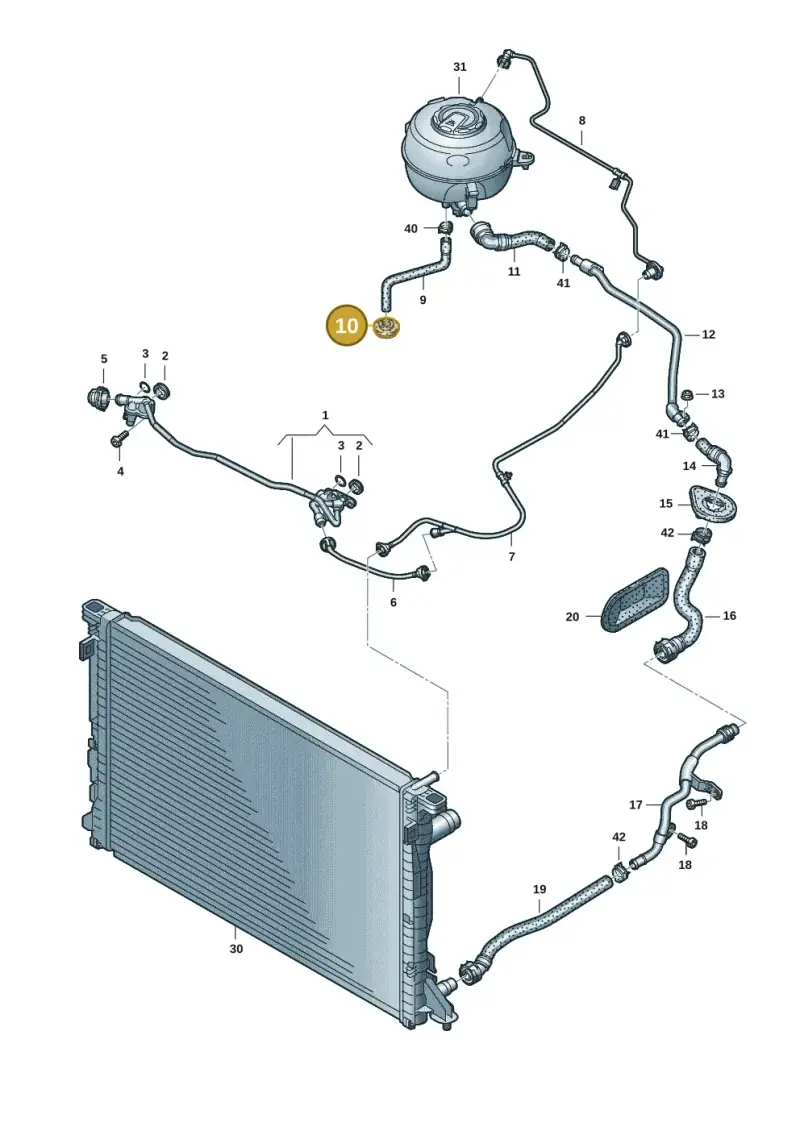 4K0819345M — Audi A6 (2018-2025) diagram 430121108, position 10