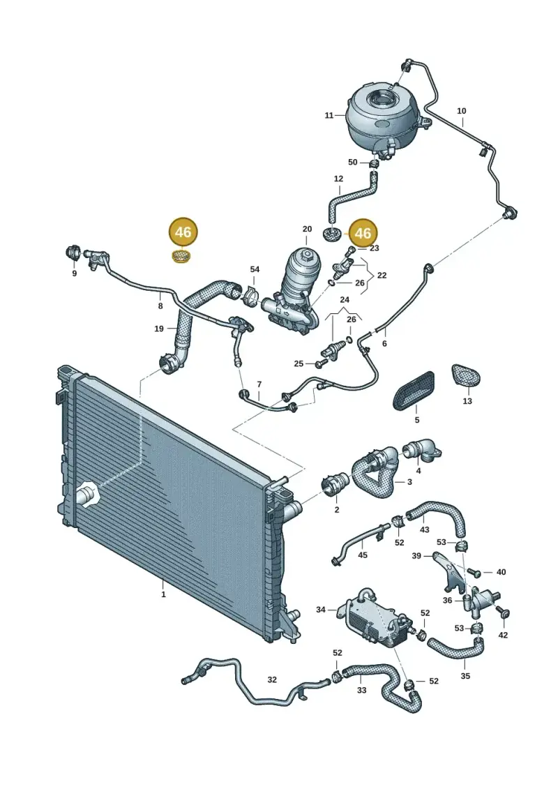 4K0819345M — Audi A6 (2018-2025) diagram 435121154, position 46