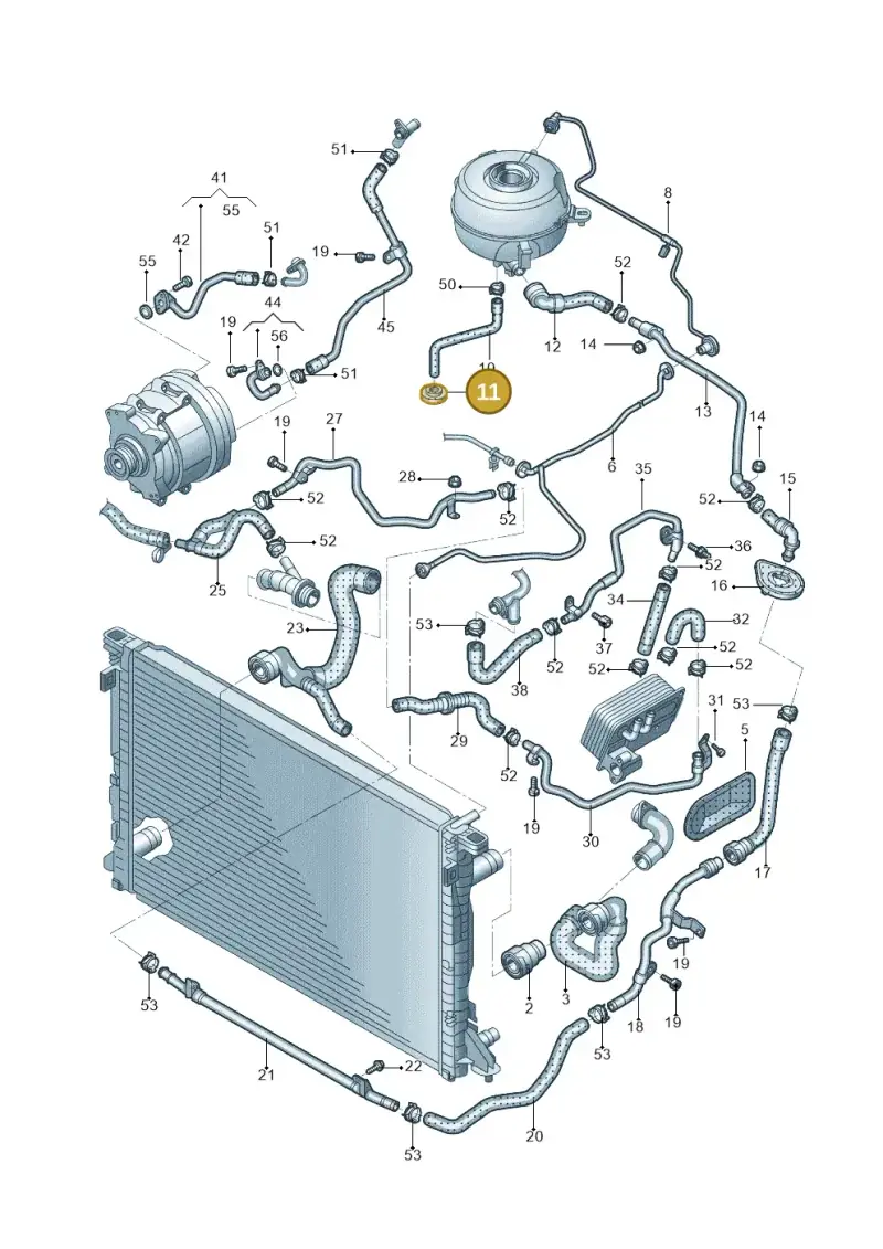 4K0819345M — Audi A6 L 2.0 (2018-) diagram 577121004, position 11