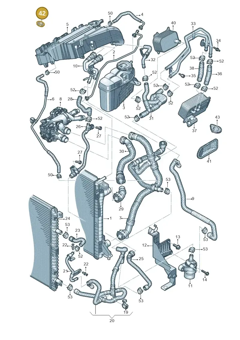 4K0819345N — Audi A6 (2018-2025) diagram 430121040, position 42