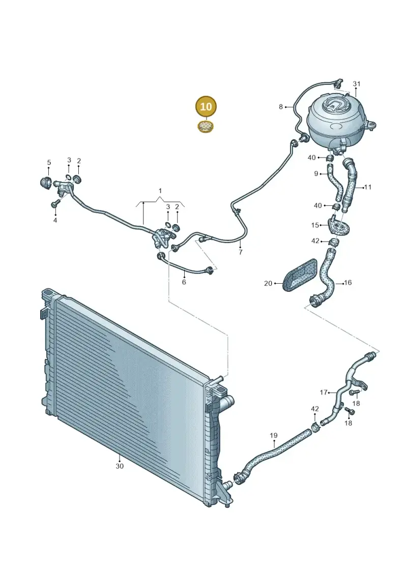 4K0819345N — Audi A6 (2018-2025) diagram 430121110, position 10