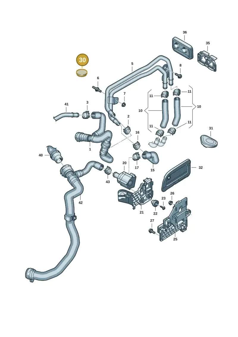 4K0819345N — Audi A5 Limousine (2024-2025) diagram 8wk121015, position 30