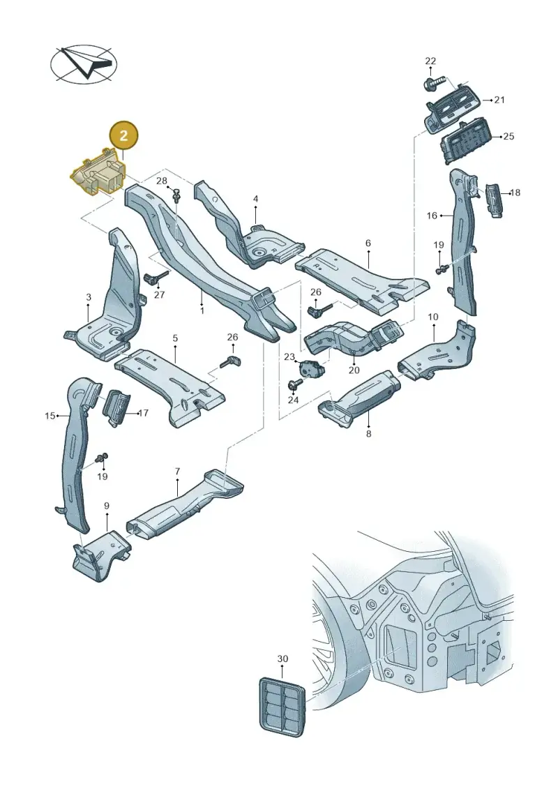 4K0819513A — Audi Q8 e-tron (2018-2020) diagram 586819200, position 2