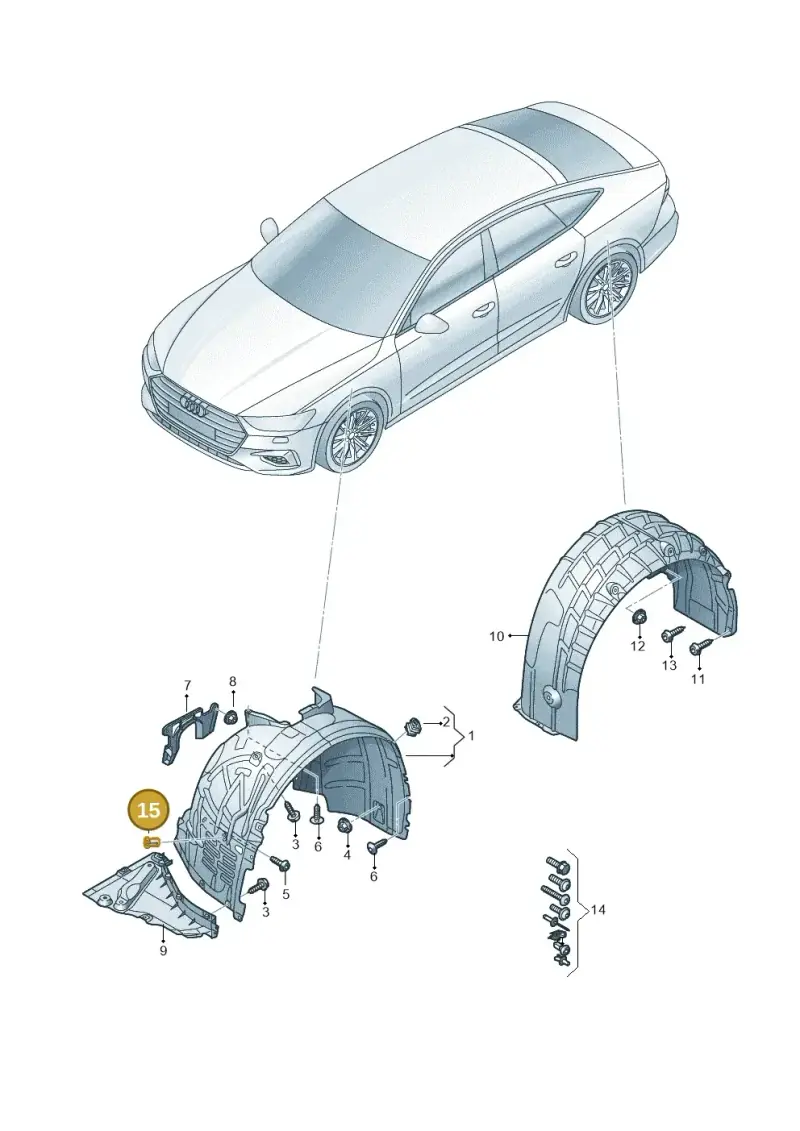 4K0819798 — Audi A6 (2018-2025) diagram 435821500, position 15