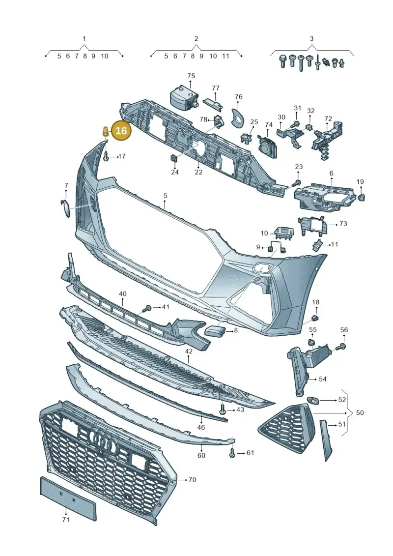 4K0819798 — Audi RS6 Avant (2019-2025) diagram 538807100, position 16