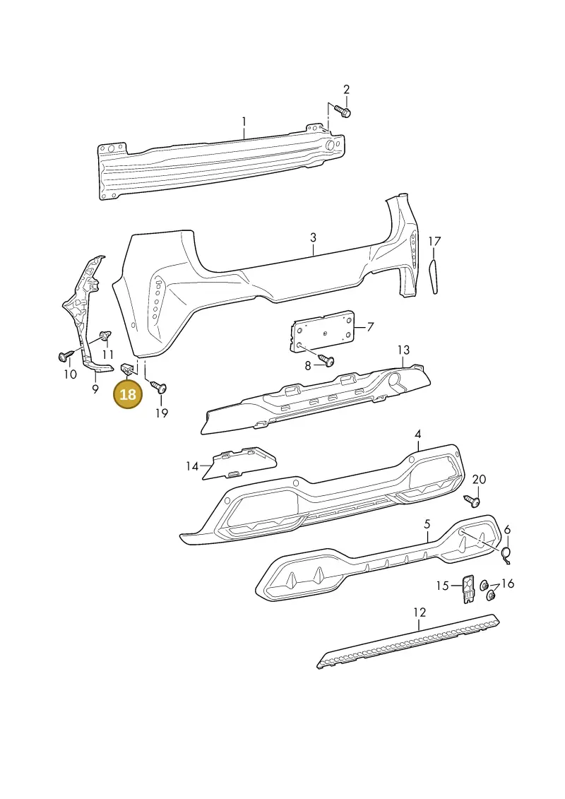 4K0819798 — SEAT 578 platform diagram 57s807050, position 18