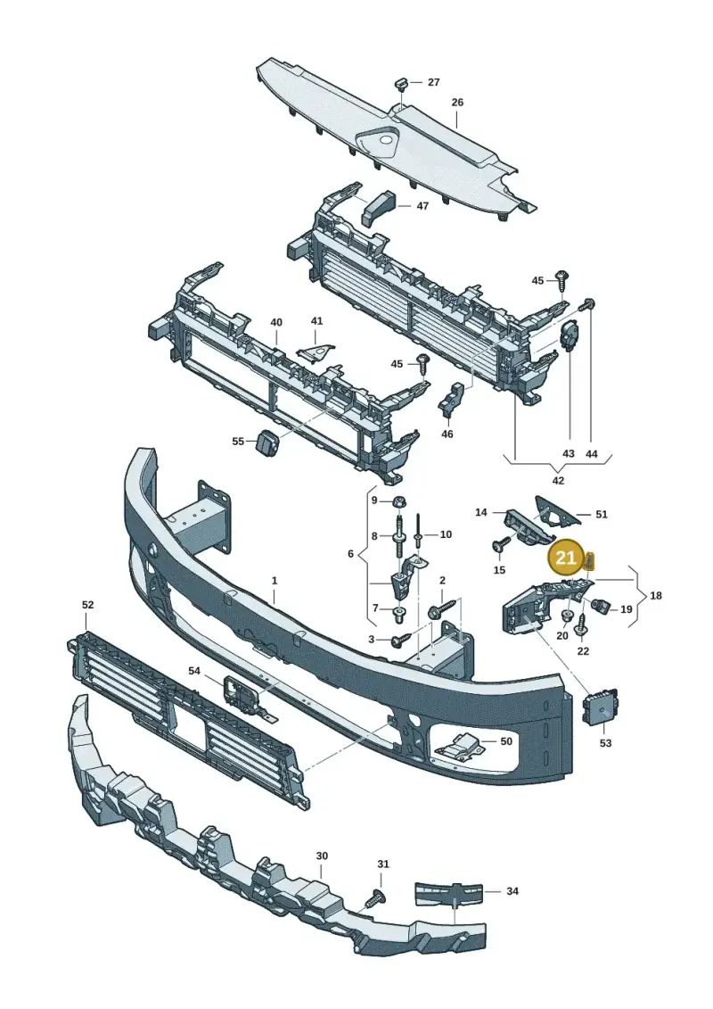 4K0819798 — Audi A5 Limousine (2024-2025) diagram 8wk807000, position 21
