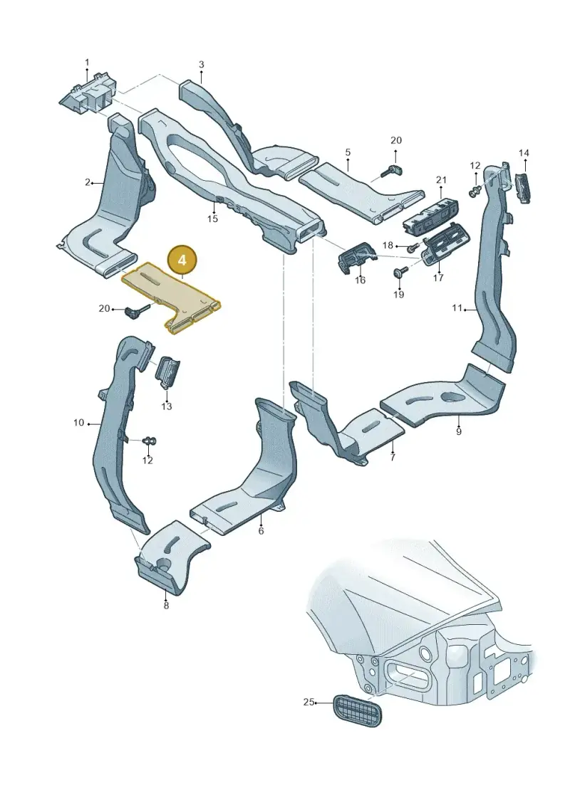 4K0819801C — Audi RS6 Avant (2019-2025) diagram 435819020, position 4