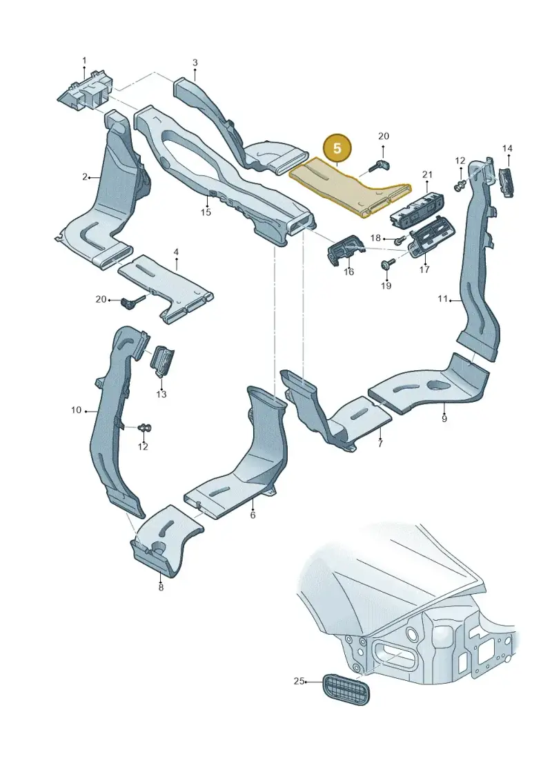 4K0819802B — Audi RS6 Avant (2019-2025) diagram 435819020, position 5