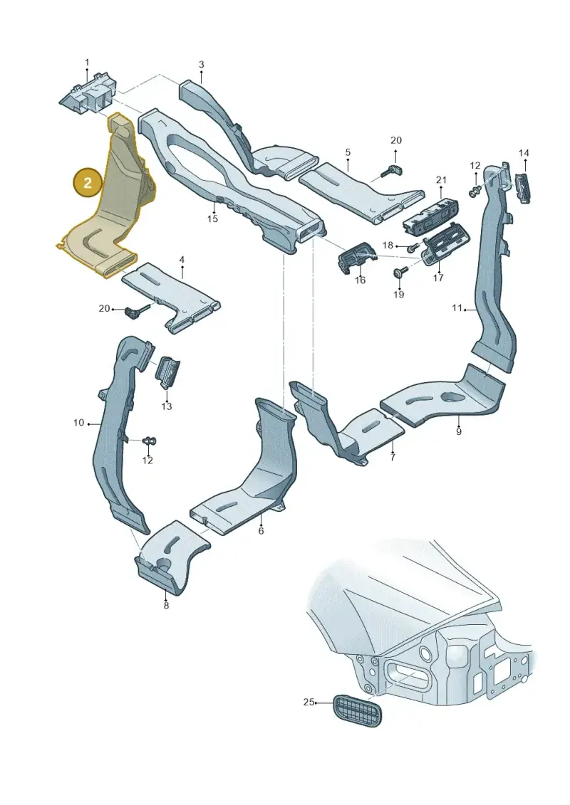 4K0819805 — Audi RS6 Avant (2019-) diagram 435819020, position 2
