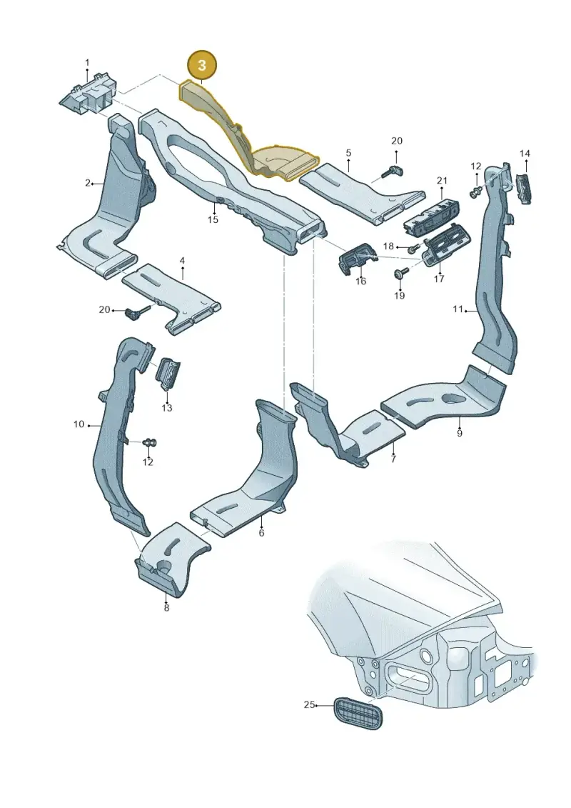 4K0819806A — Audi RS6 Avant (2019-2025) diagram 435819020, position 3