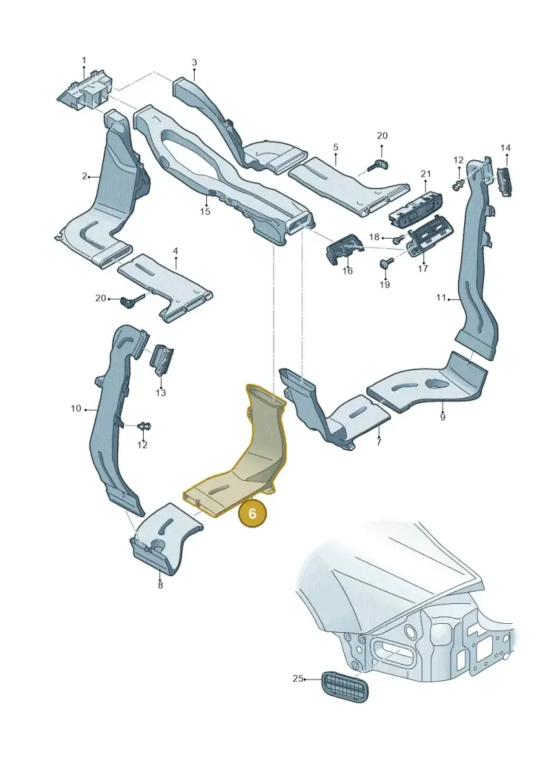 4K0819829 — Audi RS6 Avant (2019-2025) diagram 435819020, position 6