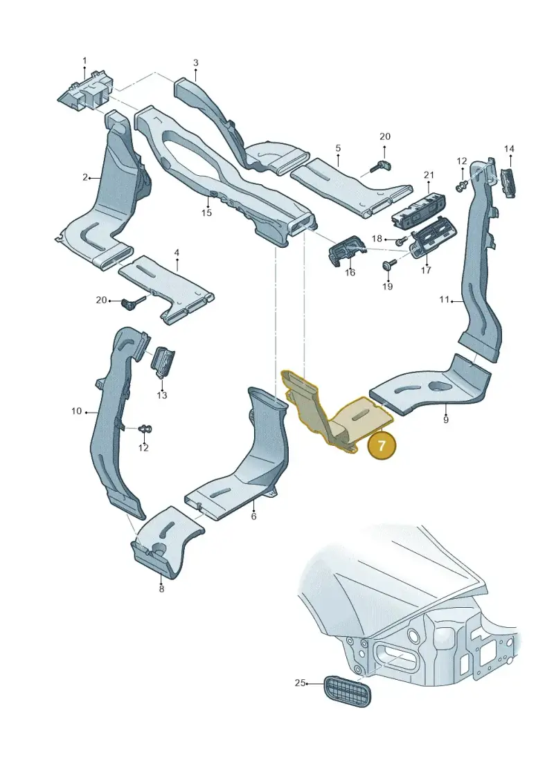 4K0819830 — Audi RS6 Avant (2019-2025) diagram 435819020, position 7