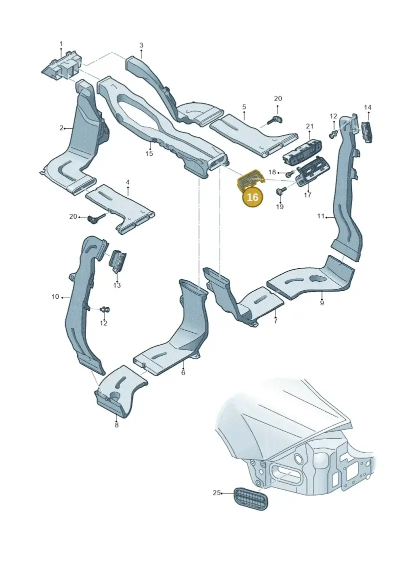 4K0857042 — Audi RS6 Avant (2019-2025) diagram 435819020, position 16