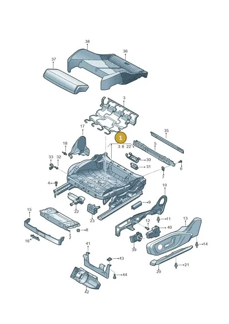4K0881105K — Audi Q4 Sportback (2021-2022) diagram 596881100, position 1