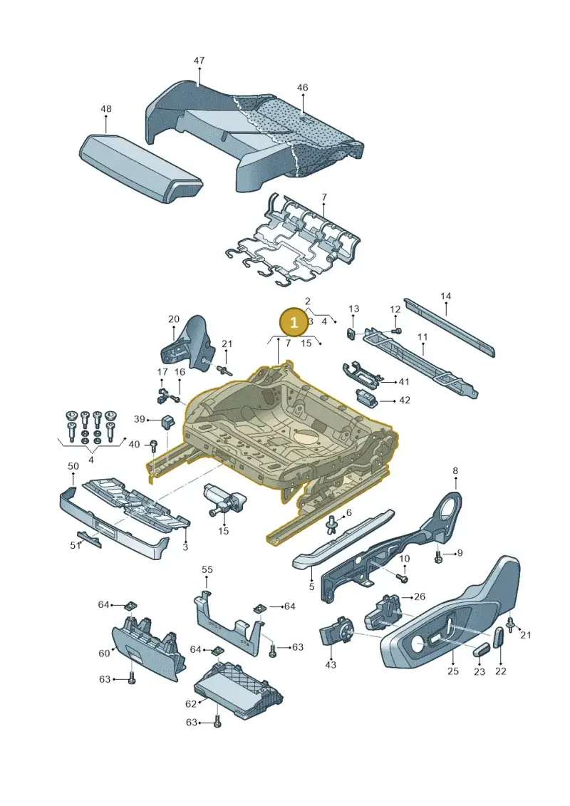 4K0881105K — Audi RSQ3 Sportback (2019-2024) diagram 597881100, position 1