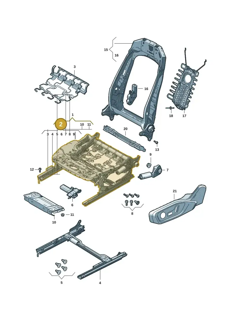 4K0881106K — Audi A5 Limo 2.0 (2024-) diagram 8wy881100, position 2