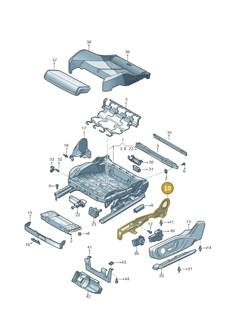 4K0881559A — Audi Q4 Sportback (2021-2025) diagram 596881100, position 10