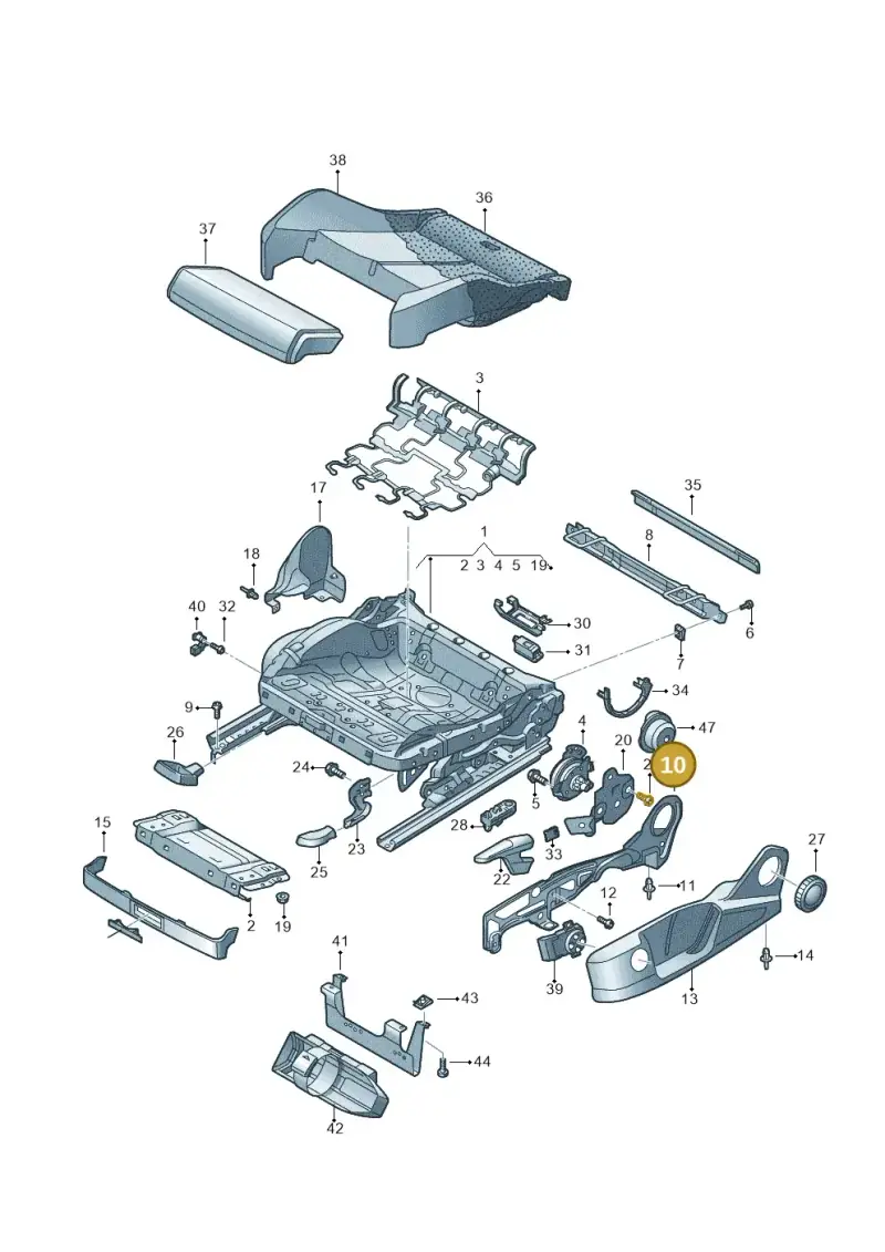 4K0881560A — Audi Q4 Sportback (2021-2025) diagram 596881000, position 10