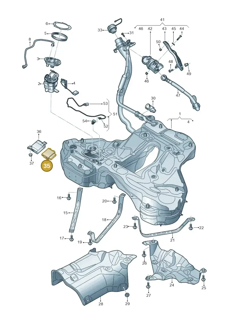 4K0906121C — Audi A6 (2018-2025) diagram 430201030, position 35