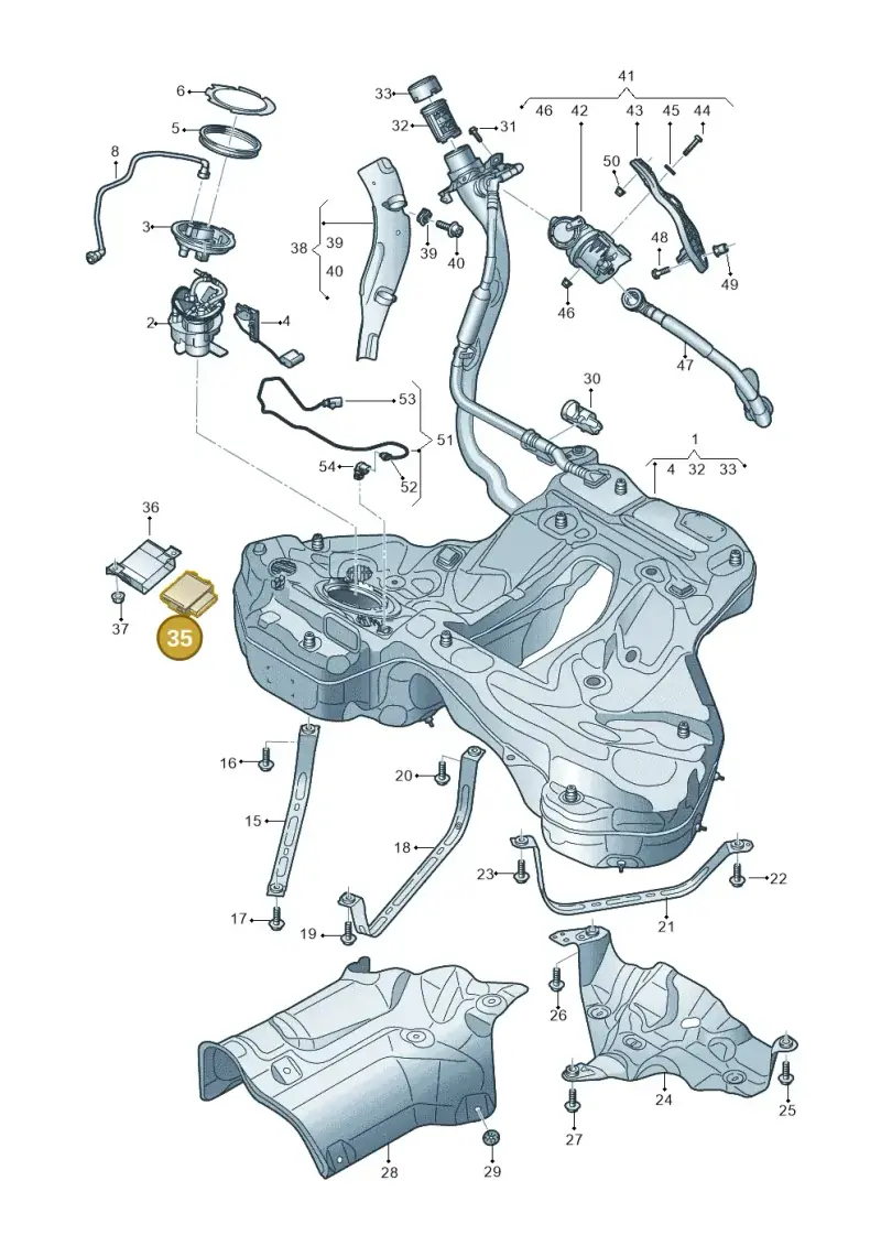 4K0906121C — Audi A7 Sportback (2018-2025) diagram 435201030, position 35