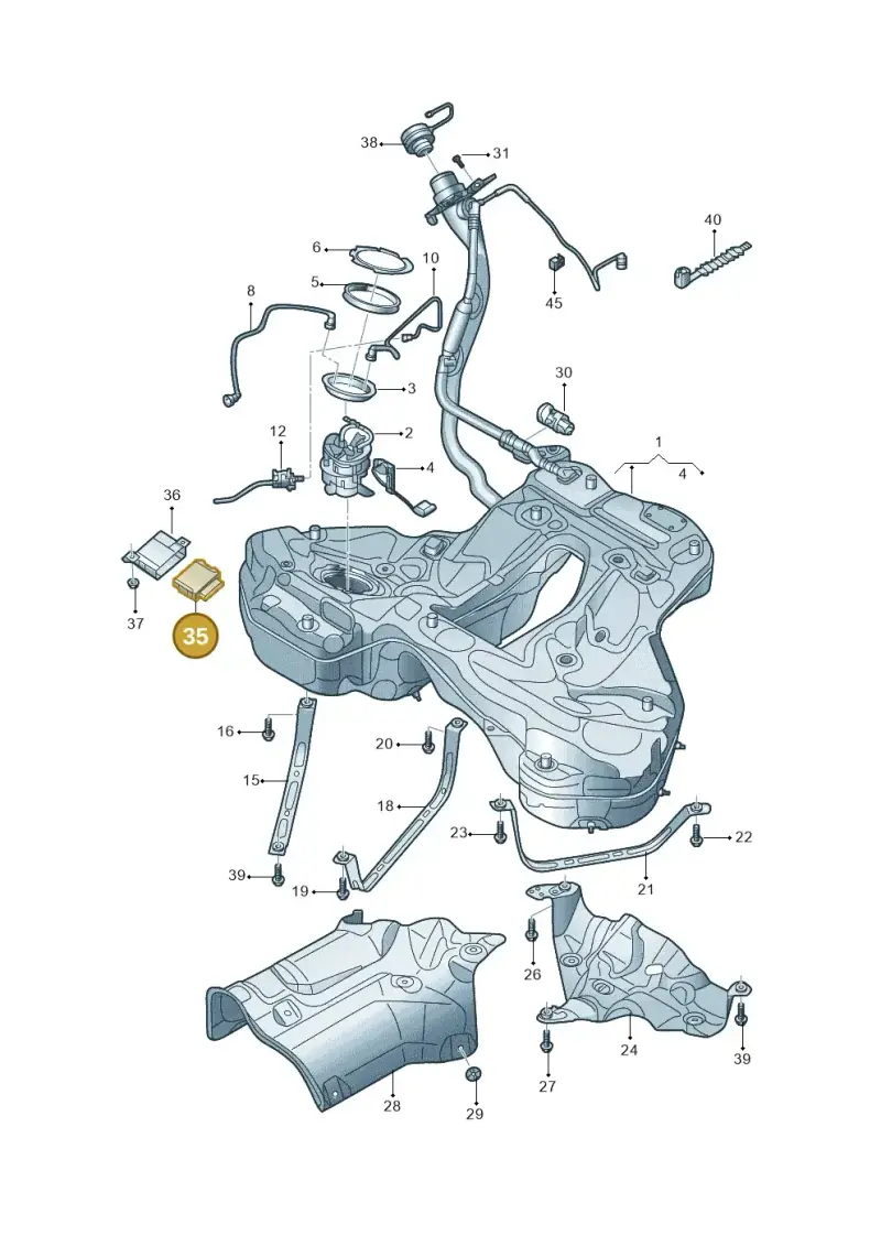 4K0906121D — Audi A6 L 2.0 (2018-) diagram 577201010, position 35