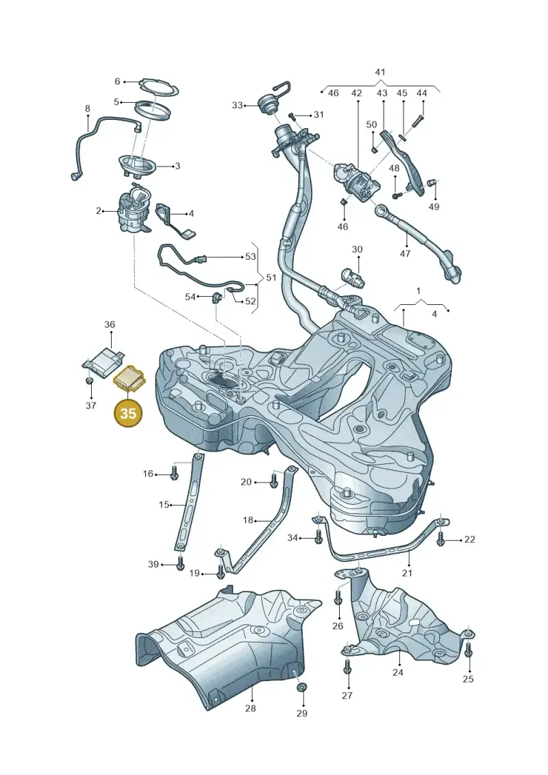 4K0906121D — Audi A6 L 2.0 (2018-) diagram 577201030, position 35