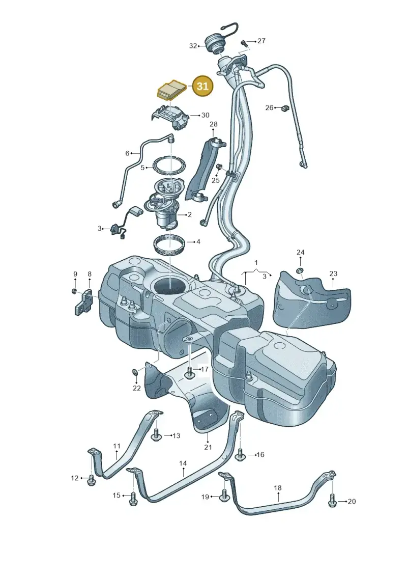 4K0906121D — Audi Q7 (2015-2025) diagram 859201011, position 31