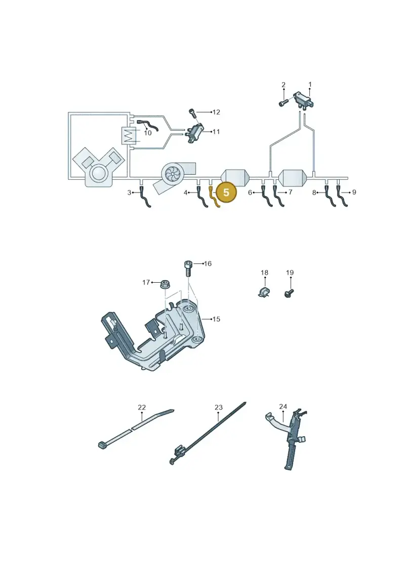 4K0906265 — Audi A6 (2018-2025) diagram 430906010, position 5