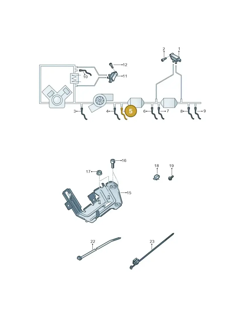 4K0906265 — Audi A7 Sportback (2018-2025) diagram 435906010, position 5